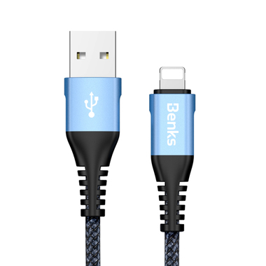 Lightning USB кабель синий, 25 см - Chidian, фото №4