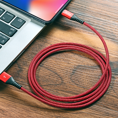 Lightning USB кабель красный, 120 см - Chidian, фото №3