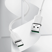 USB A - Type C 5A Fast Charging кабель белого цвета 180 см - фото 1