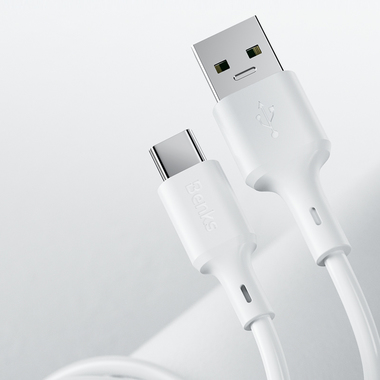 USB A - Type C 5A Fast Charging кабель белого цвета 180 см, фото №4