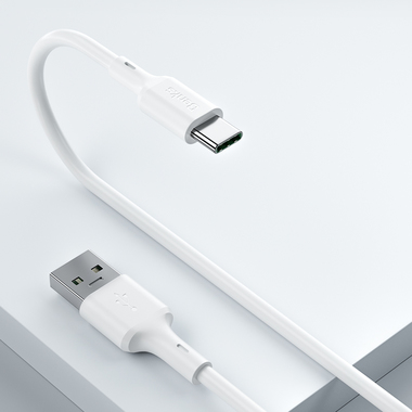 USB A - Type C 5A Fast Charging кабель белого цвета 120 см, фото №5
