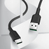 USB A - Type C 5A Fast Charging кабель черного цвета 120 см, фото №1