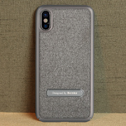 Benks Чехол для iPhone X с подставкой серый Brownie - фото 1