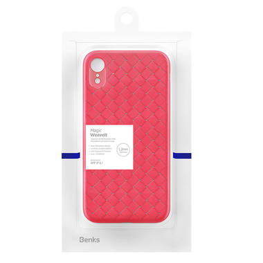Benks чехол для iPhone XR серия Weaveit - розово-красный, фото №3