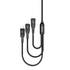 Нейлоновый USB кабель 3 в 1 Type C Lightning Lightning - Черный, фото №3
