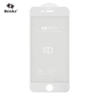 Benks Защитное стекло на iPhone 6 Plus | 6S Plus белая рамка KR+Pro 3D, фото №2
