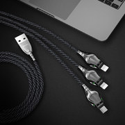Benks USB кабель Black Mamba 3 в 1 150 см - Lightning - Lightning - Type C