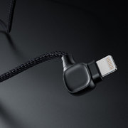 Lightning USB MFI кабель под 90 градусов - черный Elbow - фото 1