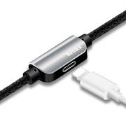 Переходник для наушников и зарядки iPhone - серый 120 см - фото 1