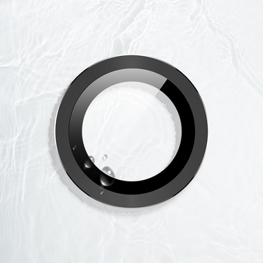 Защитное стекло на камеру iPhone 11, черная мет. рамка KR - 1шт., фото №7