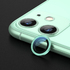 Сапфировое защитное стекло на камеру iPhone 11, зеленая мет. рамка DR - 1шт., фото №2