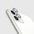 Сапфировое защитное стекло на камеру iPhone 11, белая мет. рамка DR - 1шт., фото №3