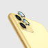 Сапфировое защитное стекло на камеру iPhone 11, желтая мет. рамка DR - 1шт., фото №7