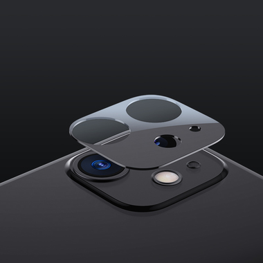 Защитная пленка на камеру iPhone 11, черная рамка KR - 2шт., фото №9