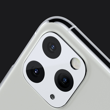 Защитное стекло на камеру iPhone 11 Pro/11 Pro Max, KR (White) - 2 шт., фото №1
