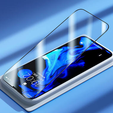 Защитное стекло 3D на iPhone 13/13Pro (6,1") Vpro 0,3 мм черная рамка, фото №23