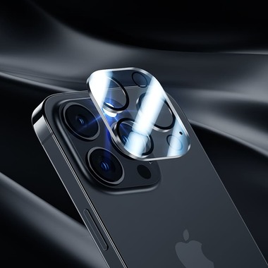 Защитное стекло на камеру для iPhone 14 Pro/14 Pro Max с черным кантом - 1шт., фото №15