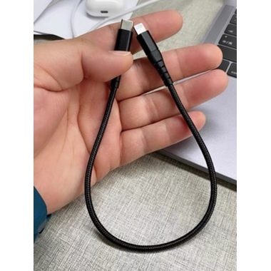 Lightning USB кабель черный, 25 см - Chidian, фото №4, добавлено пользователем