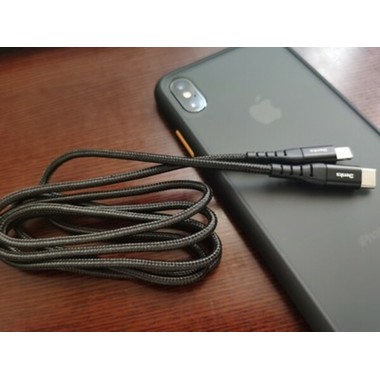 Type C - Lightning MFI кабель черный 1,2 м - M17, фото №5, добавлено пользователем