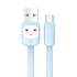 USB A - Type C гибкий кабель бирюзового цвета 120 см (SJ232U8B03), фото №1