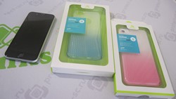 розовый и голубой прозрачный чехол для apple iphone 7