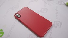 как выглядит красный чехол для iPhone X тонкий